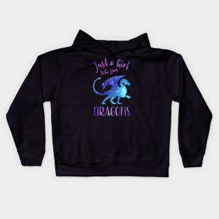 Just a Girl Who Loves Dragons Kids Hoodie